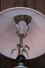 Elegant Table Lamp Pair Silver and Black