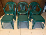 3 Chair / 3 Table Outdoor Plastic Patio Lawn Furniture (608 Perry)