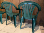 3 Chair / 3 Table Outdoor Plastic Patio Lawn Furniture (608 Perry)