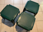 3 Chair / 3 Table Outdoor Plastic Patio Lawn Furniture (608 Perry)