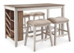 Skempton Counter Height Dining Table and 4 Barstools