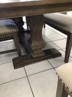 Rustic Dining Table with 4 Chairs and a bench