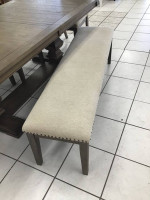 Rustic Dining Table with 4 Chairs and a bench