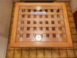 Glass Top End Table With Drawer