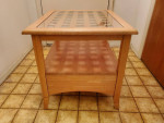 Glass Top End Table With Drawer