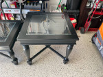Black coffee and matching end table
