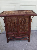 TALL BAMBOO CABINET, SIDE TABLE or NIGHTSTAND