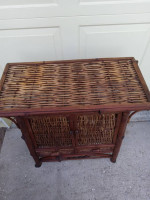 TALL BAMBOO CABINET, SIDE TABLE or NIGHTSTAND