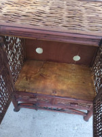 TALL BAMBOO CABINET, SIDE TABLE or NIGHTSTAND