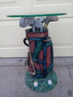 GOLF BAG END TABLE or DRINKS TABLE