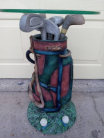 GOLF BAG END TABLE or DRINKS TABLE