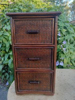 3 drawer small side table, lamp table, mini chest
