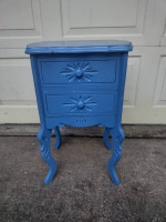 BLUE NIGHTSTAND OR SIDE TABLE/CABINET
