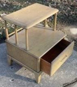 Mid Century Modern Night Stand End Table with Drawer