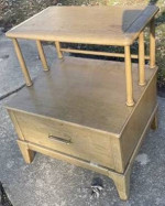 Mid Century Modern Night Stand End Table with Drawer