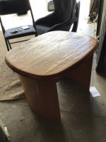 Oak table end side with awesome curved legs