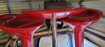 Red Pub Table and 2 Stools