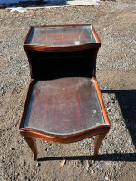 2 Tier End Table with Glass Tops