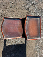 2 Tier End Table with Glass Tops