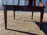 Mid Century Mahogany Corner Step End Table 2 Tier Corner End Table
