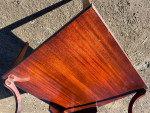 Mid Century Mahogany Corner Step End Table 2 Tier Corner End Table