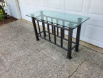 Mission style console table