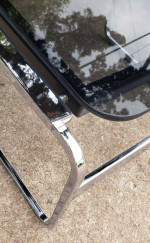 Mid Century Modern Chrome Side Table