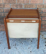Danish Modern Teak Table Magazine Holder by Bent Silberg Møbler