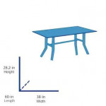 Style Selections Rectangle Outdoor Dining Table 38” W x 60” L
