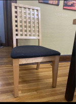 Ashley Furniture Wood and Glass table and 8 chairs
