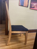 Ashley Furniture Wood and Glass table and 8 chairs