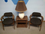 Chairs & Side Table w/ Lamp
