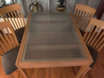Calligaris (Italy) large, extendable dining room table, mint condition