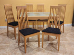 LUXURY, ITALIAN DINING ROOM SET - EXTENDABLE TABLE + 6 CHAIRS, MINT
