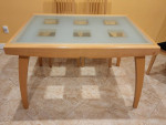 LUXURY, ITALIAN DINING ROOM SET - EXTENDABLE TABLE + 6 CHAIRS, MINT