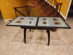 LUXURY, CALLIGARIS DINING ROOM SET - SQUARE EXTENDABLE TABLE+4 CHAIRS