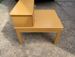 Single Dull Gold Oak Step up End Table