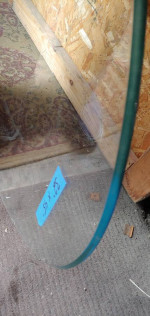Glass table top oval glass top