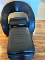 Mid century item includes Mcobb table Italian leather chair and Canada