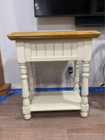 Ashley Furniture solid wood side table with drawer