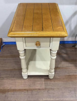 Ashley Furniture solid wood side table with drawer