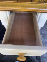 Ashley Furniture solid wood side table with drawer