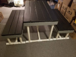 Self made picnic table