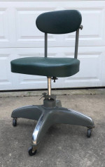 Pair Industrial Lab Table with Tanker Office Chair Cosco 1967