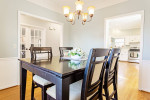 Beautiful Solid Wood Black Dining Room Table w/8 Chairs (Counter Hght)