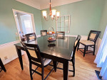 Beautiful Solid Wood Black Dining Room Table w/8 Chairs (Counter Hght)