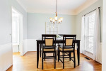 Beautiful Solid Wood Black Dining Room Table w/8 Chairs (Counter Hght)