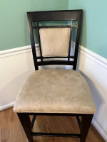 Beautiful Solid Wood Black Dining Room Table w/8 Chairs (Counter Hght)