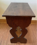 Wood accent side sofa table 26”W x 15”D x 26”H