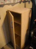 Estate End Table, cabinet, shelves, chairs,